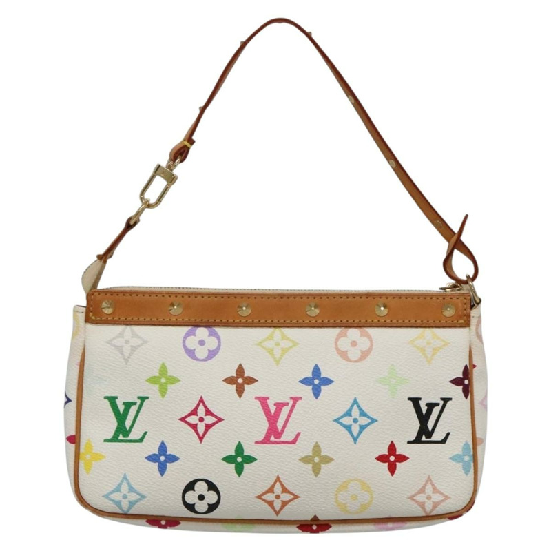 【日本直送】路易威登 Monogram 多色 Pochette 手拿包 白色 M92649 LV 授權 131818-1