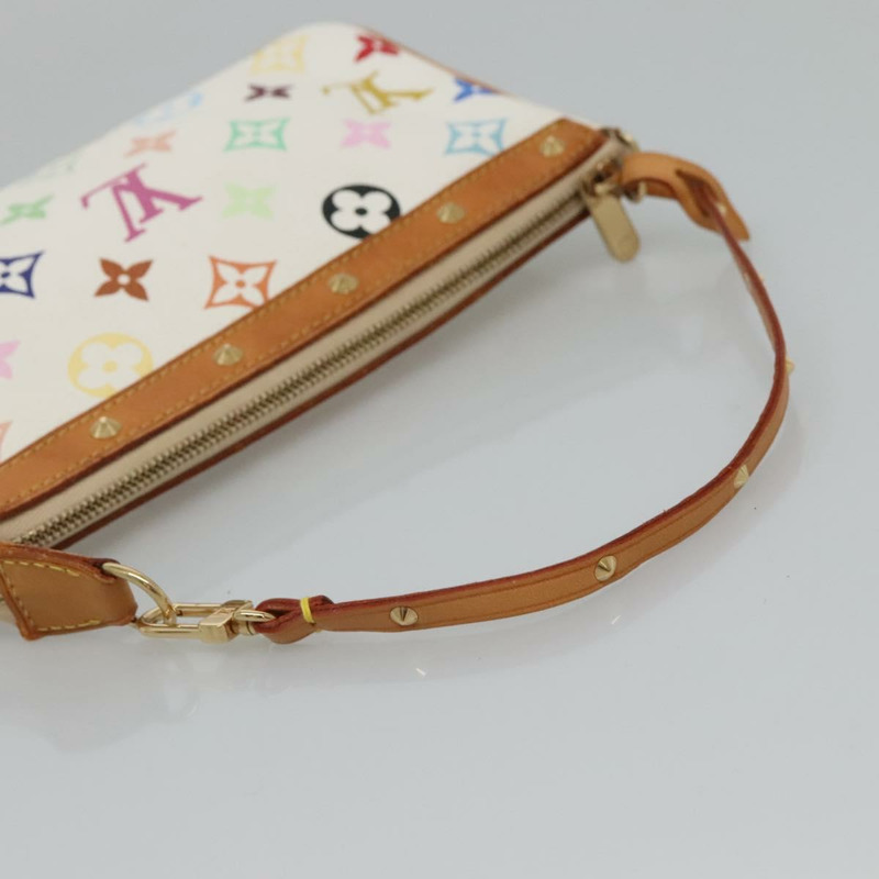 【日本直送】路易威登 Monogram 多色 Pochette 手拿包 白色 M92649 LV 授權 131818-6