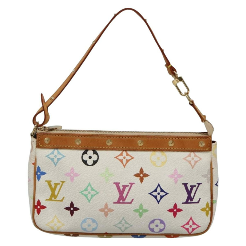 【日本直送】路易威登 Monogram 多色 Pochette 手拿包 白色 M92649 LV 授權 131818-12