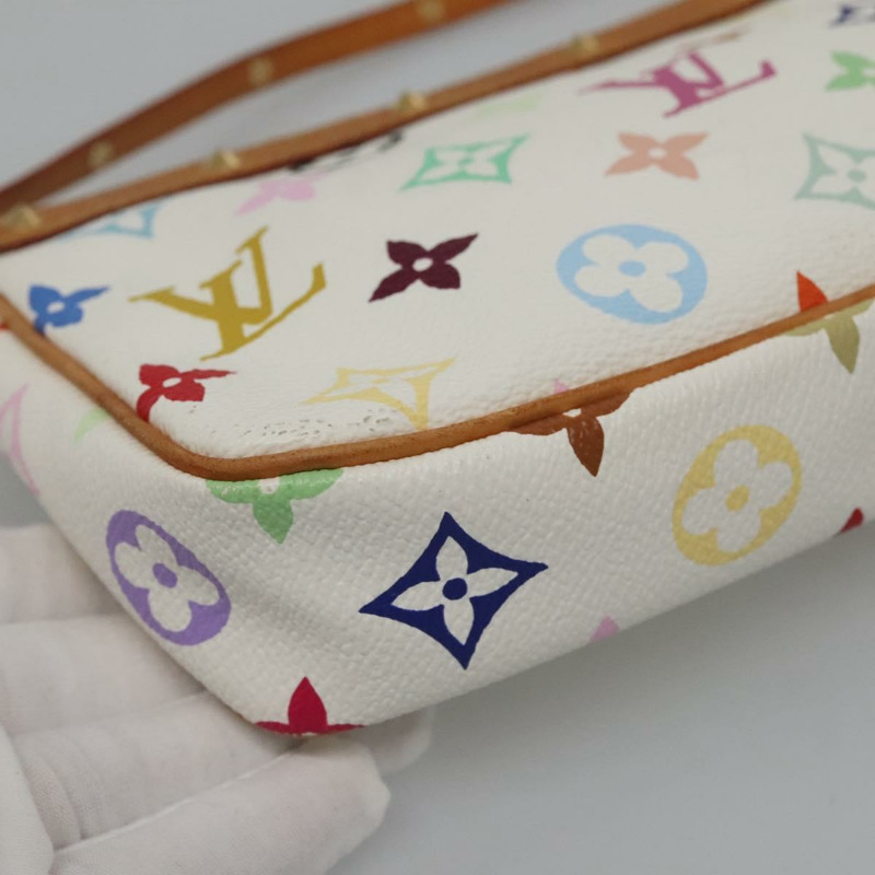 【日本直送】路易威登 Monogram 多色 Pochette 手拿包 白色 M92649 LV 授權 131818-13