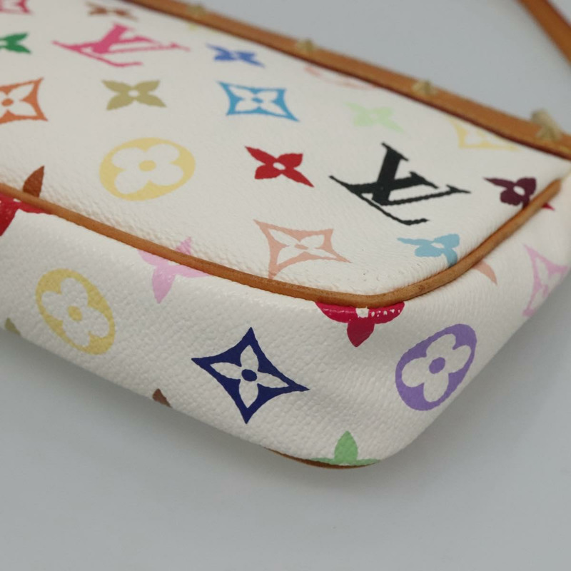 【日本直送】路易威登 Monogram 多色 Pochette 手拿包 白色 M92649 LV 授權 131818-14