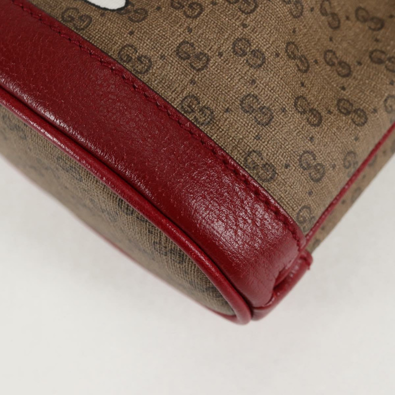 【日本直送】GUCCI Micro GG Supreme 哆啦 A 夢合作款包款 PVC 米金色 正品 132450A-14