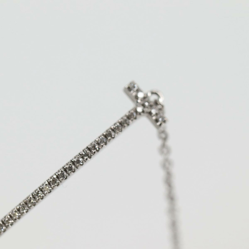 【日本直送】蒂芬妮 T 型微笑白金手鍊 K18 金 750 銀 正品 128894M-4