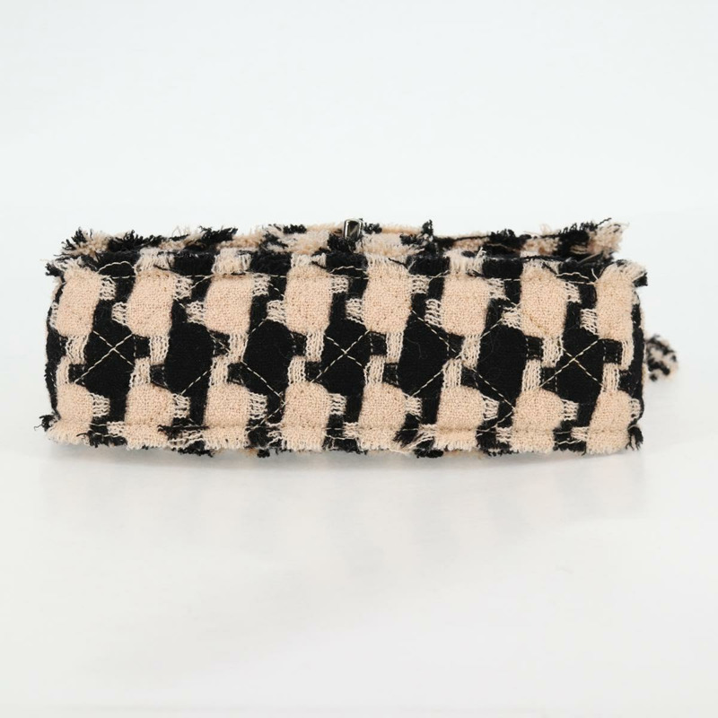 【日本直送】香奈兒 Matelasse 鏈條單肩包 花呢 黑白 銀色 CC 正品 132538V-4