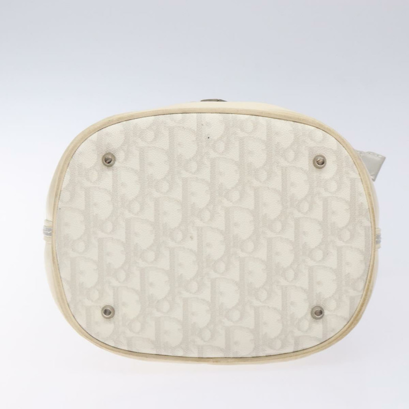 【日本直送】Christian Dior Trotter帆布浪漫單肩包 PVC 白色銀色 正品 133156-4