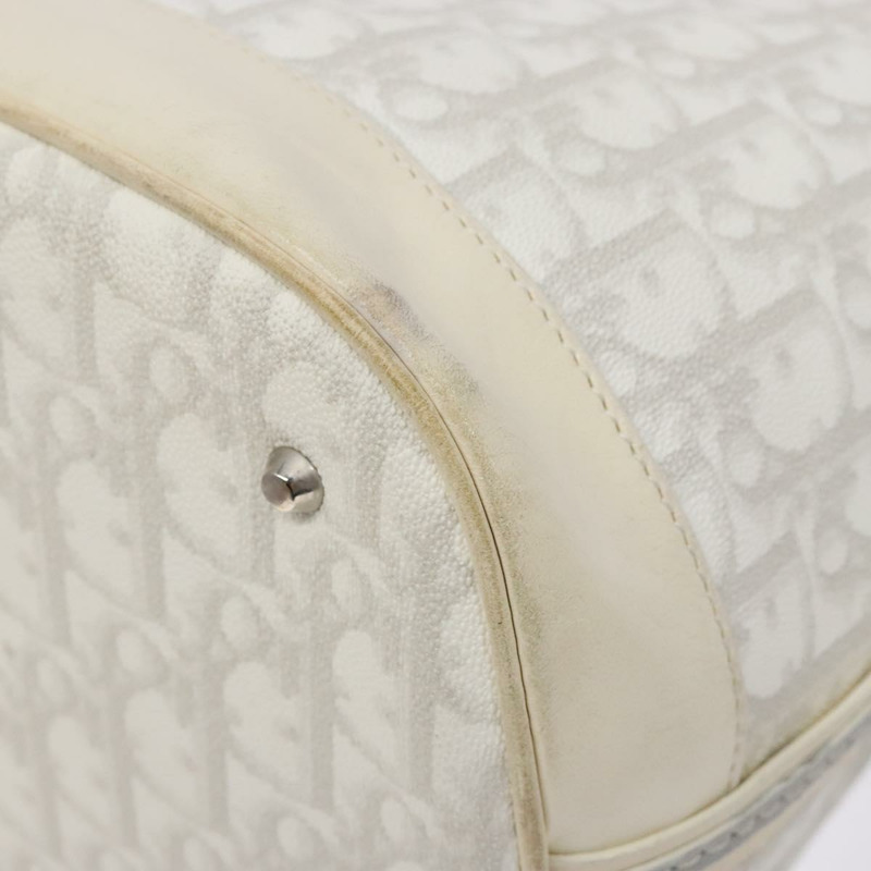 【日本直送】Christian Dior Trotter帆布浪漫單肩包 PVC 白色銀色 正品 133156-14