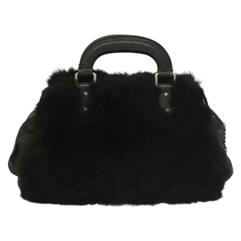 【日本直送】香奈兒手提包皮革黑色 CC 正品 133616-1