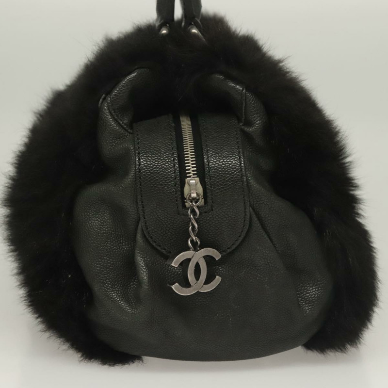 【日本直送】香奈兒手提包皮革黑色 CC 正品 133616-3