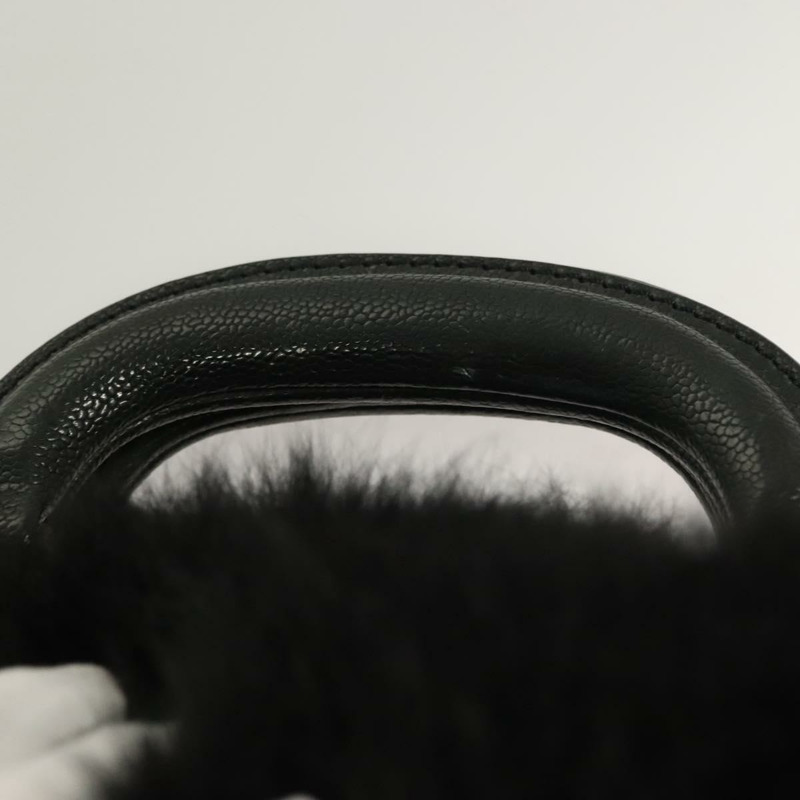 【日本直送】香奈兒手提包皮革黑色 CC 正品 133616-7