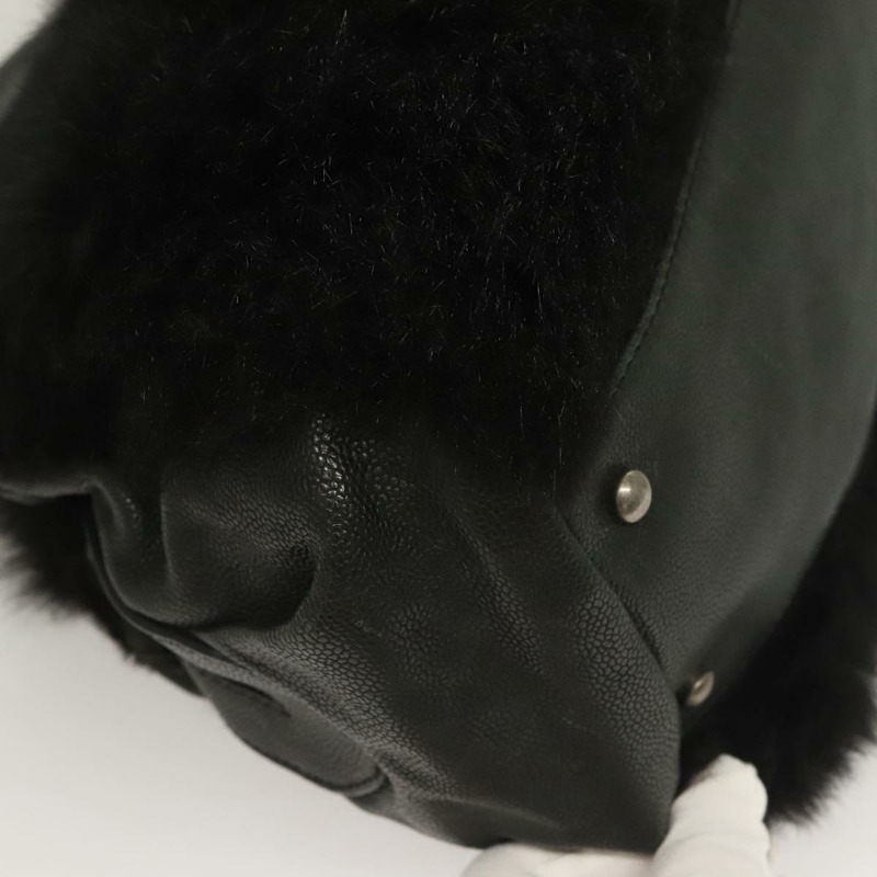 【日本直送】香奈兒手提包皮革黑色 CC 正品 133616-8