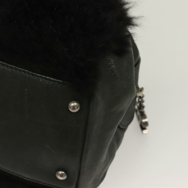 【日本直送】香奈兒手提包皮革黑色 CC 正品 133616-13