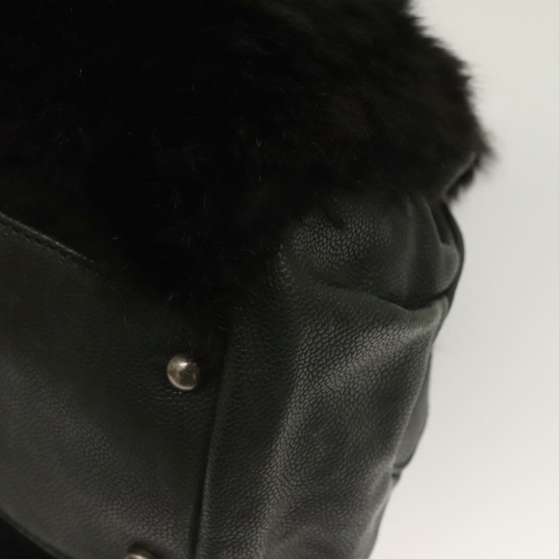 【日本直送】香奈兒手提包皮革黑色 CC 正品 133616-15