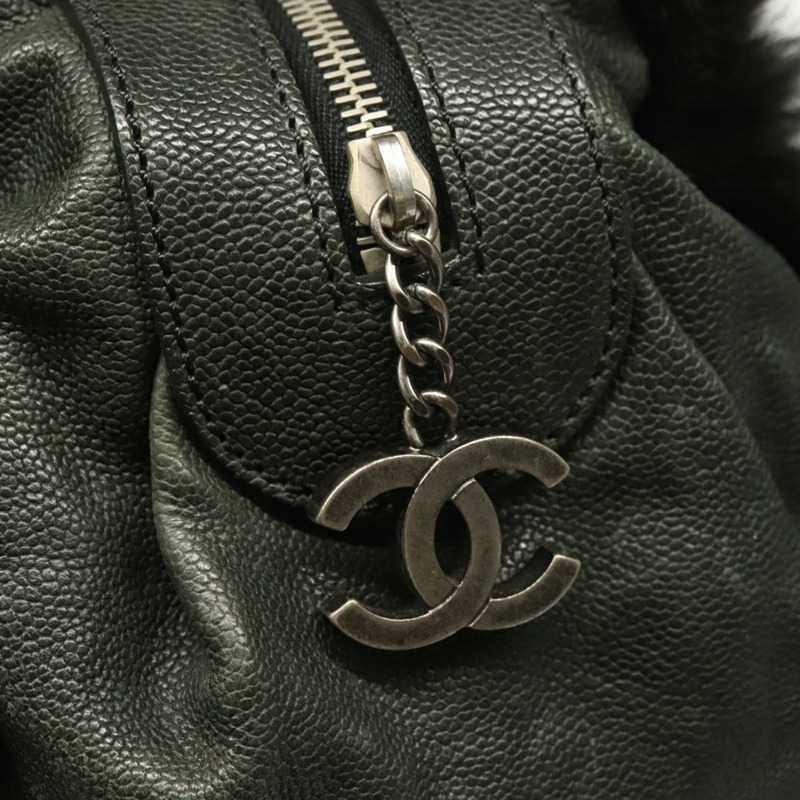 【日本直送】香奈兒手提包皮革黑色 CC 正品 133616-16