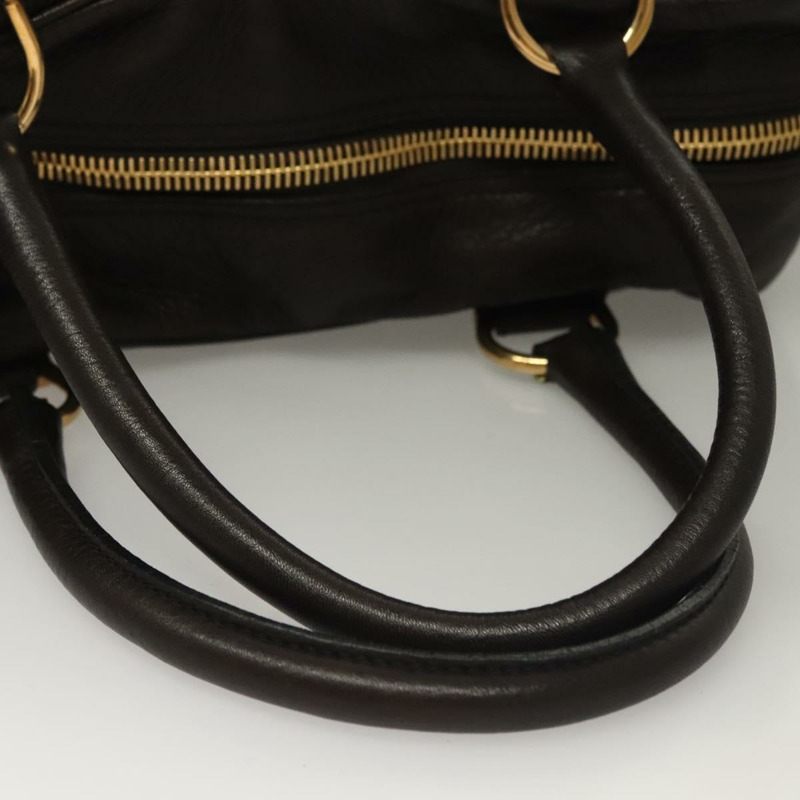 【日本直送】BURBERRY 單肩包 皮革 黑金 正品 134105-6