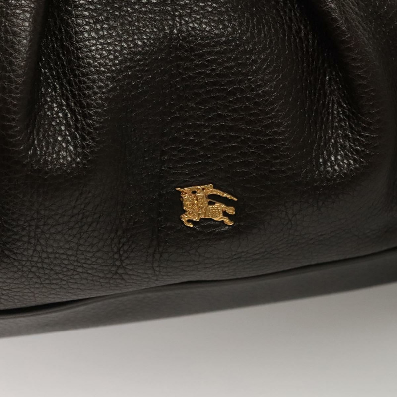 【日本直送】BURBERRY 單肩包 皮革 黑金 正品 134105-16