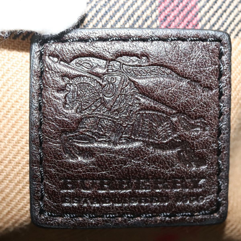 【日本直送】BURBERRY 單肩包 皮革 黑金 正品 134105-17