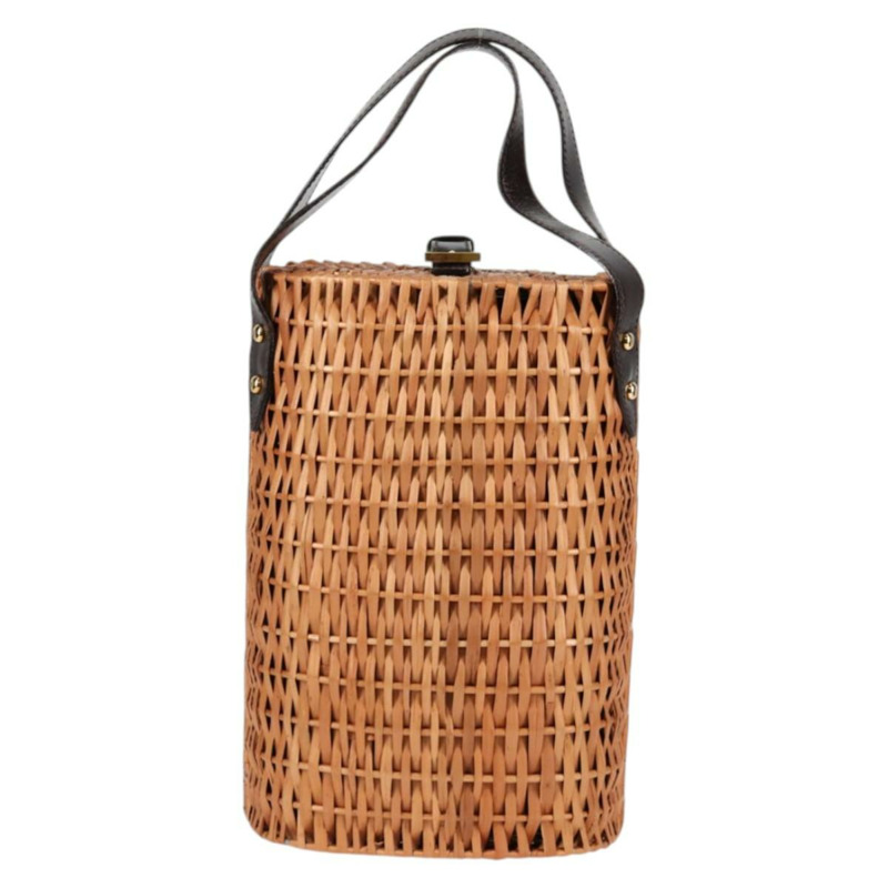 【日本直送】FENDI 草編包 手提包 拉菲草 棕金色 正品 134439V-1