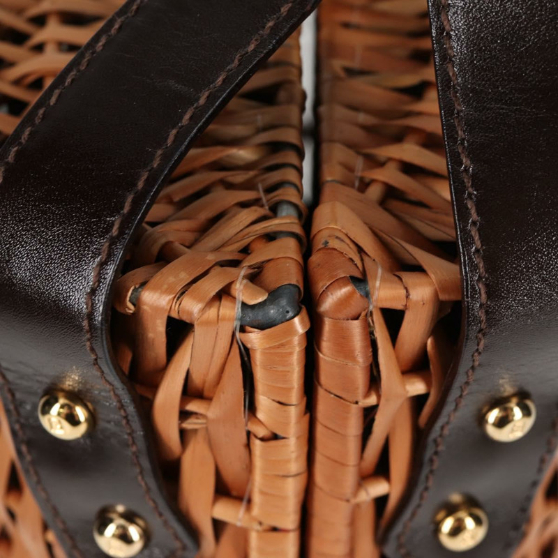 【日本直送】FENDI 草編包 手提包 拉菲草 棕金色 正品 134439V-4