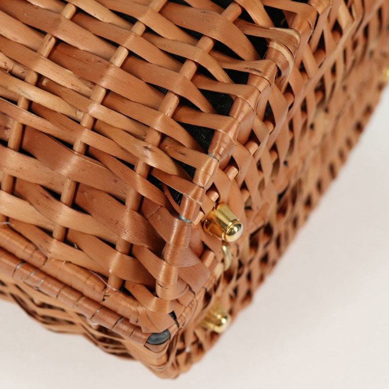 【日本直送】FENDI 草編包 手提包 拉菲草 棕金色 正品 134439V-14