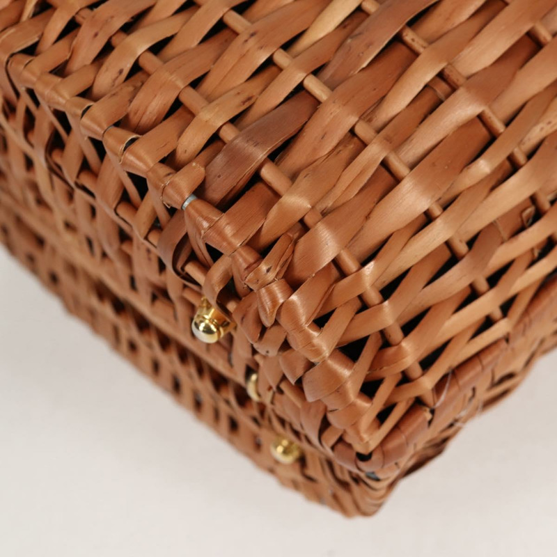 【日本直送】FENDI 草編包 手提包 拉菲草 棕金色 正品 134439V-15