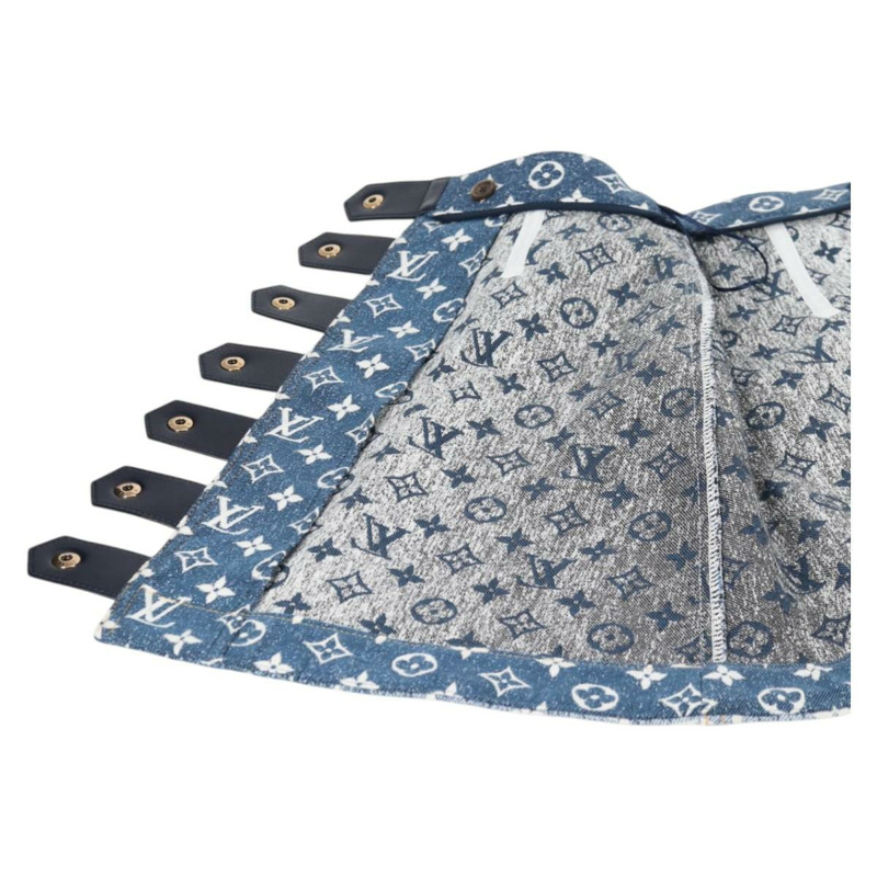 【日本直送】LOUIS VUITTON Monogram Jaguar A 字裙牛仔布 34 藍 1A9NK9 LV Auth 133644M-15