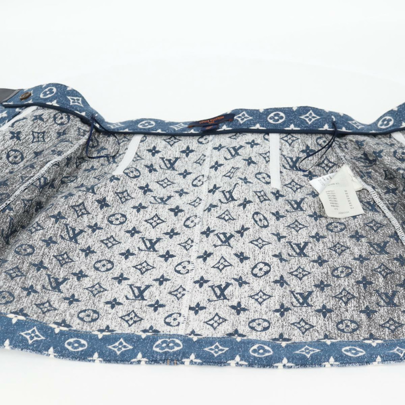 【日本直送】LOUIS VUITTON Monogram Jaguar A 字裙牛仔布 34 藍 1A9NK9 LV Auth 133644M-16