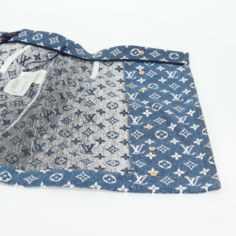 【日本直送】LOUIS VUITTON Monogram Jaguar A 字裙牛仔布 34 藍 1A9NK9 LV Auth 133644M-17