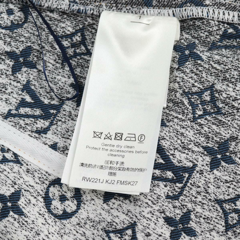 【日本直送】LOUIS VUITTON Monogram Jaguar A 字裙牛仔布 34 藍 1A9NK9 LV Auth 133644M-19