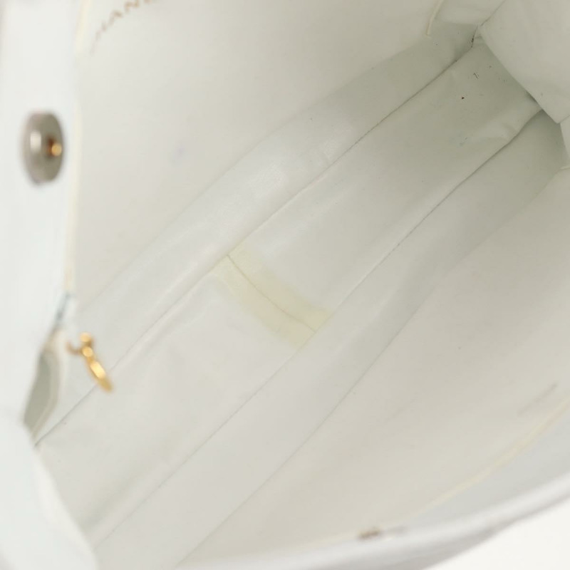 【日本直送】香奈兒 Matelasse 鏈條單肩包 小羊皮 白色 CC 正品 134221-10