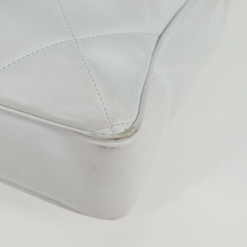 【日本直送】香奈兒 Matelasse 鏈條單肩包 小羊皮 白色 CC 正品 134221-15