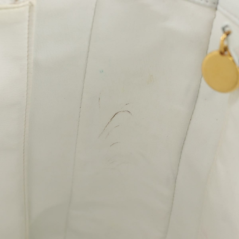 【日本直送】香奈兒 Matelasse 鏈條單肩包 小羊皮 白色 CC 正品 134221-21