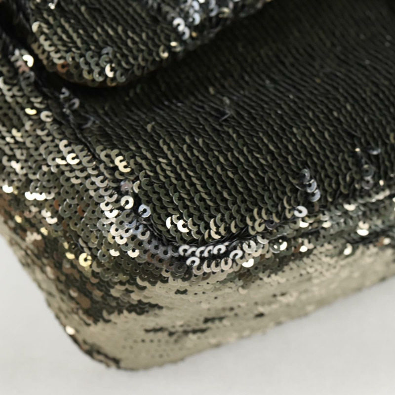 【日本直送】香奈兒 2017 郵輪系列 Coco Cuba 鏈條單肩包亮片綠色 CC 正品 ar13715M-8