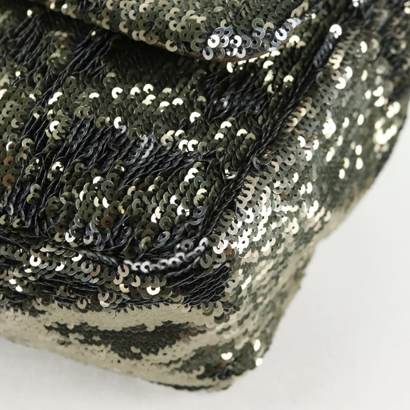 【日本直送】香奈兒 2017 郵輪系列 Coco Cuba 鏈條單肩包亮片綠色 CC 正品 ar13715M-14