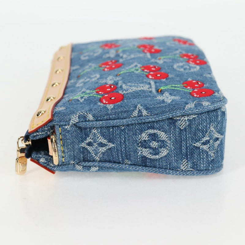 【日本直送】路易威登 Monogram Denim Cherry Pochette 手拿包,藍色,貨號 M13994,LV 正品,ar13663SM-2