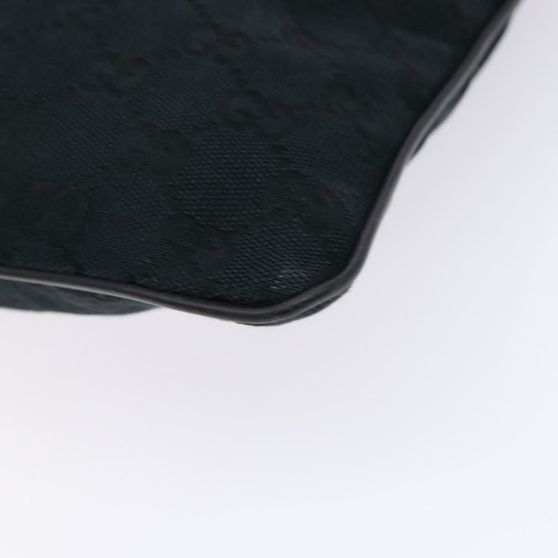 【日本直送】GUCCI GG 帆布織帶雪莉線單肩包黑銀 146309 正品 134126-14