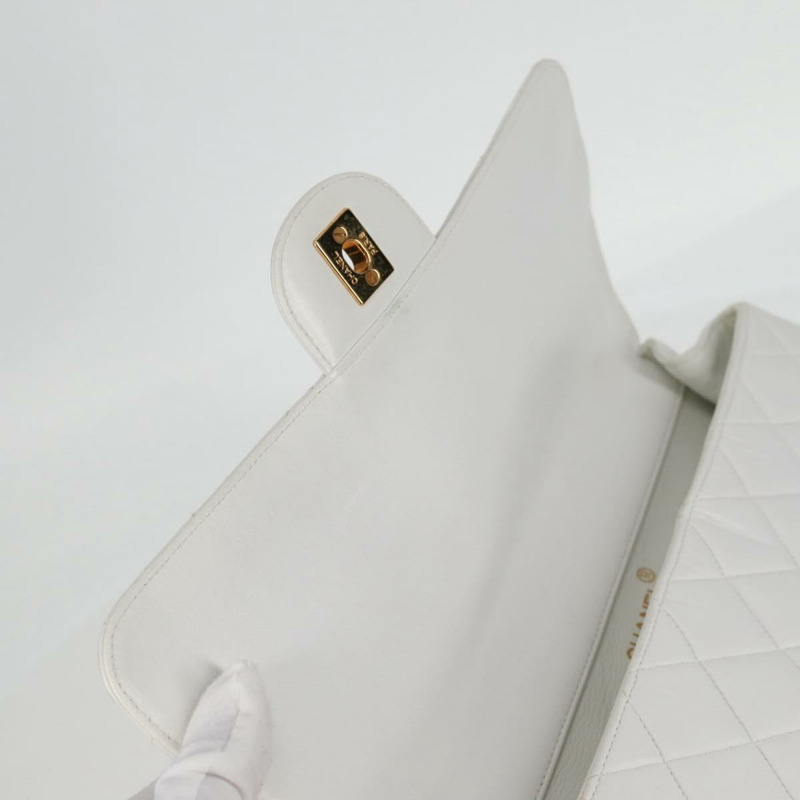 【日本直送】香奈兒 Matelasse 雙面鏈條包 小羊皮 白金 CC 正品 bs17533A-23