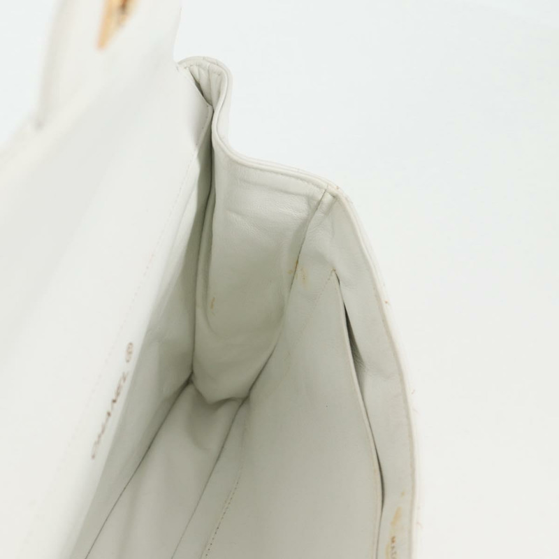 【日本直送】香奈兒 Matelasse 雙面鏈條包 小羊皮 白金 CC 正品 bs17533A-33