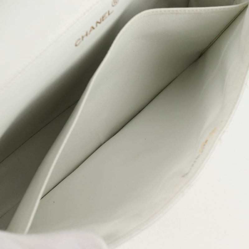 【日本直送】香奈兒 Matelasse 雙面鏈條包 小羊皮 白金 CC 正品 bs17533A-35