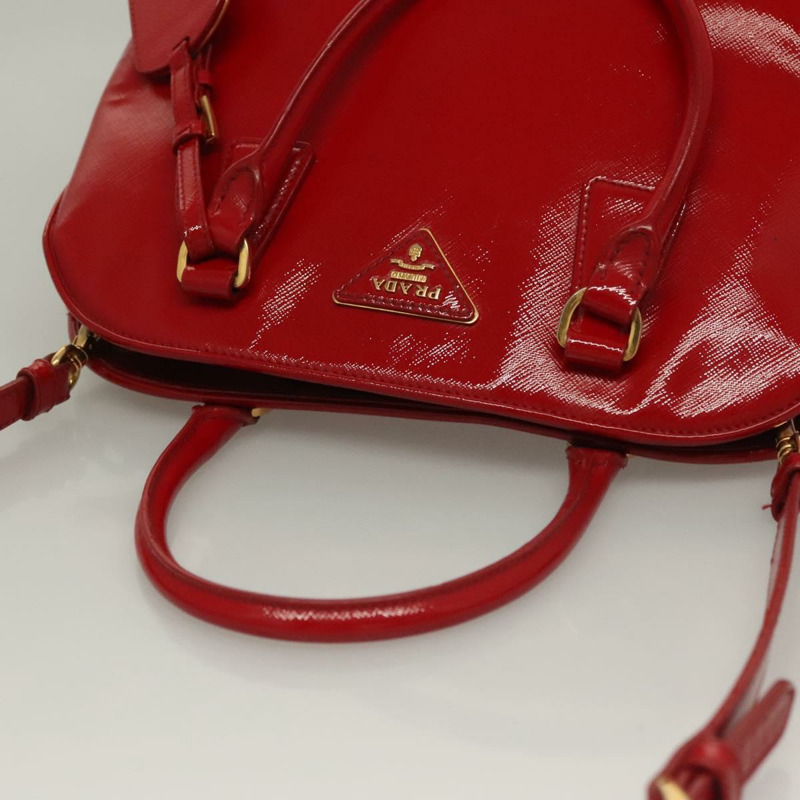 【日本直送】PRADA 手提包 Safiano 皮革 2way 紅金色 Authentic 136147-13