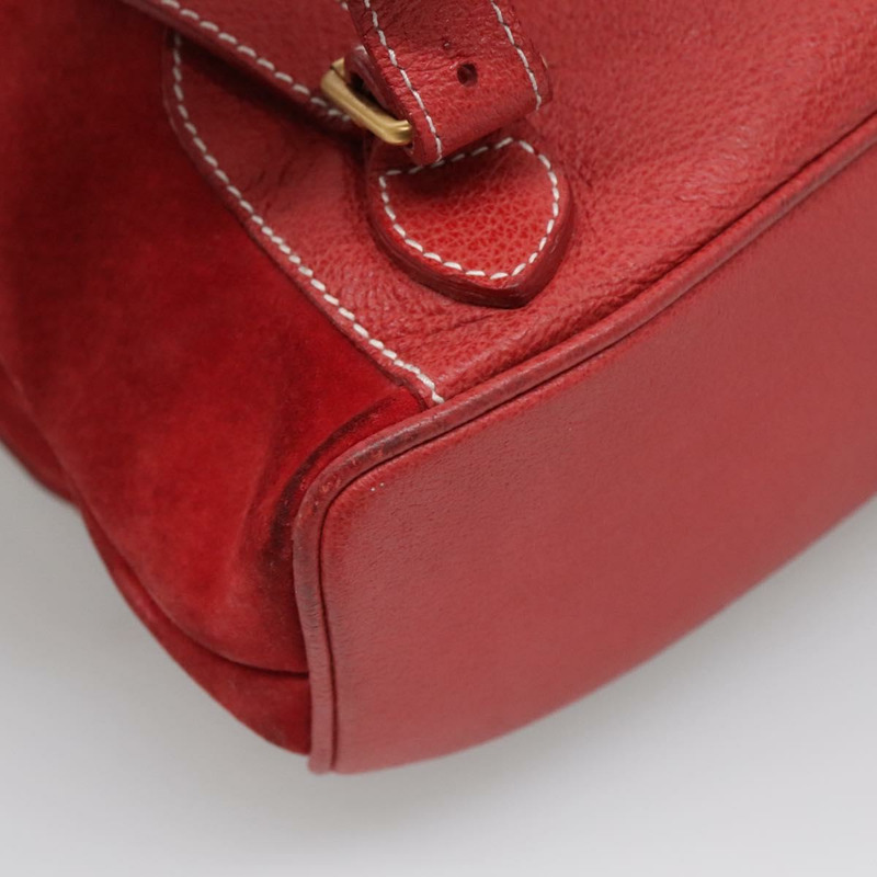 【日本直送】GUCCI 竹子背包 絨面革 紅金 003 2058 0016 正品 136160-9