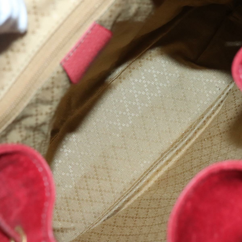 【日本直送】GUCCI 竹子背包 絨面革 紅金 003 2058 0016 正品 136160-10