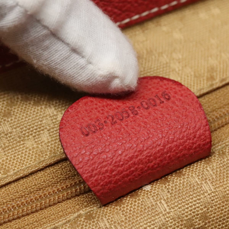 【日本直送】GUCCI 竹子背包 絨面革 紅金 003 2058 0016 正品 136160-11