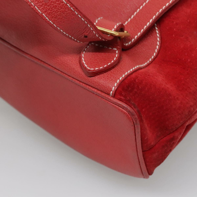 【日本直送】GUCCI 竹子背包 絨面革 紅金 003 2058 0016 正品 136160-16