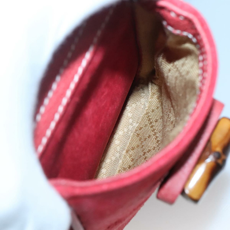 【日本直送】GUCCI 竹子背包 絨面革 紅金 003 2058 0016 正品 136160-23