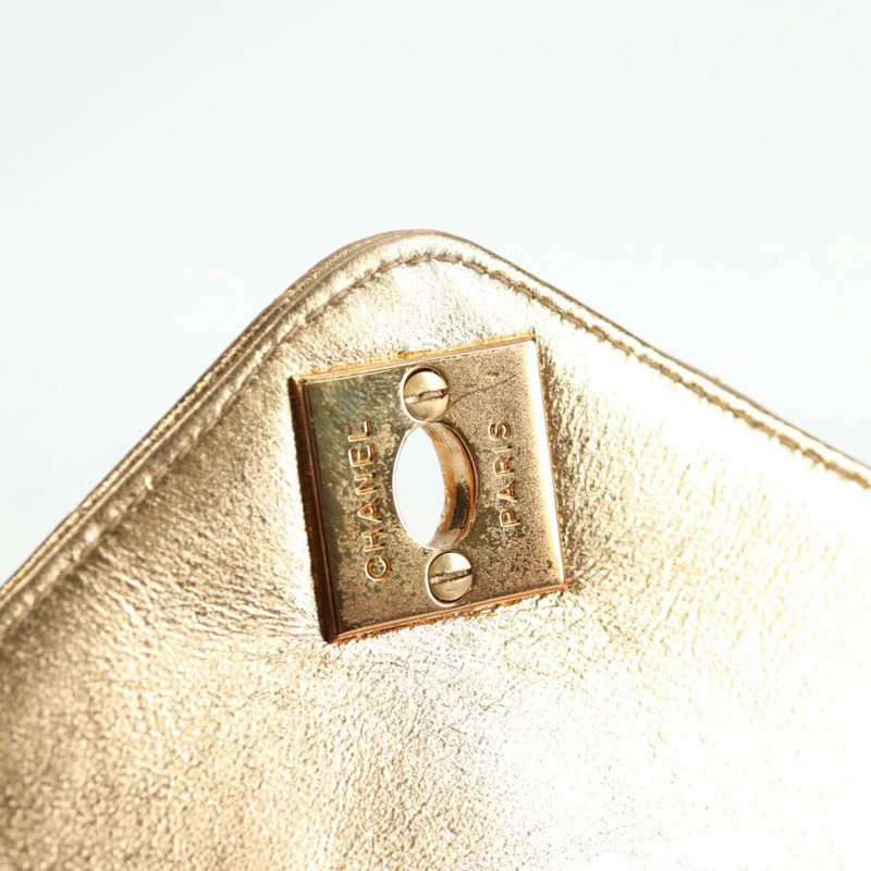 【日本直送】香奈兒 Matelasse 鏈單肩包 小羊皮 紅金 CC 正品 134958V-20