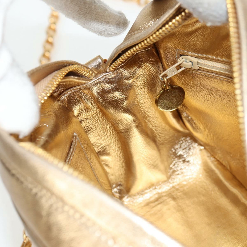 【日本直送】香奈兒 Matelasse 鏈單肩包 小羊皮 紅金 CC 正品 134958V-25