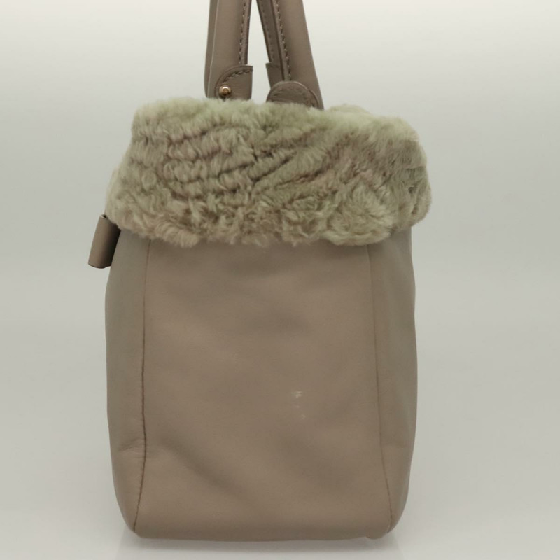 【日本直送】Salvatore Ferragamo 手提包 皮革 灰色 金色 正品 133404-2