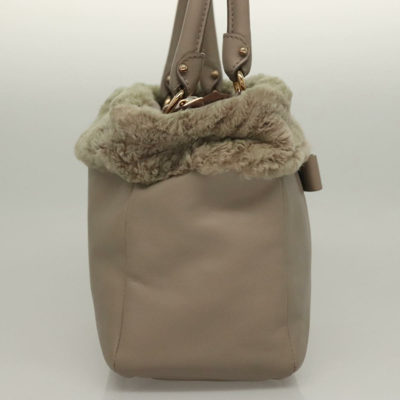 【日本直送】Salvatore Ferragamo 手提包 皮革 灰色 金色 正品 133404-4