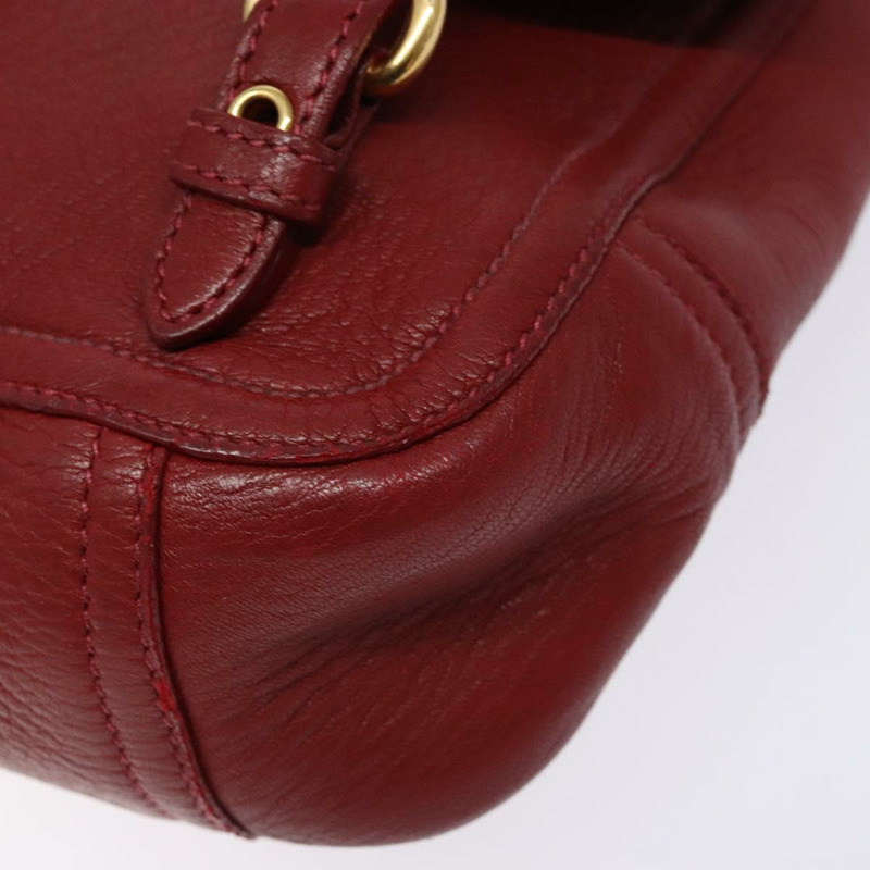 【日本直送】Miu Miu 單肩包 皮革 紅金 正品 133412-8