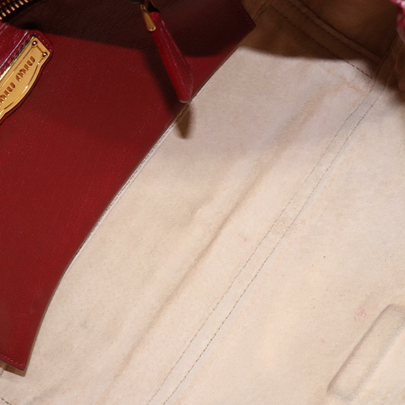 【日本直送】Miu Miu 單肩包 皮革 紅金 正品 133412-10
